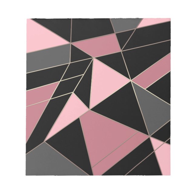Abstract modern geometrical triangles print notepad (Front)