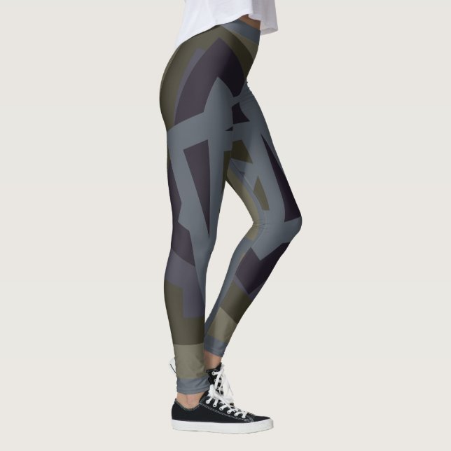 Abstract modern geometriy pattern leggings (Right)