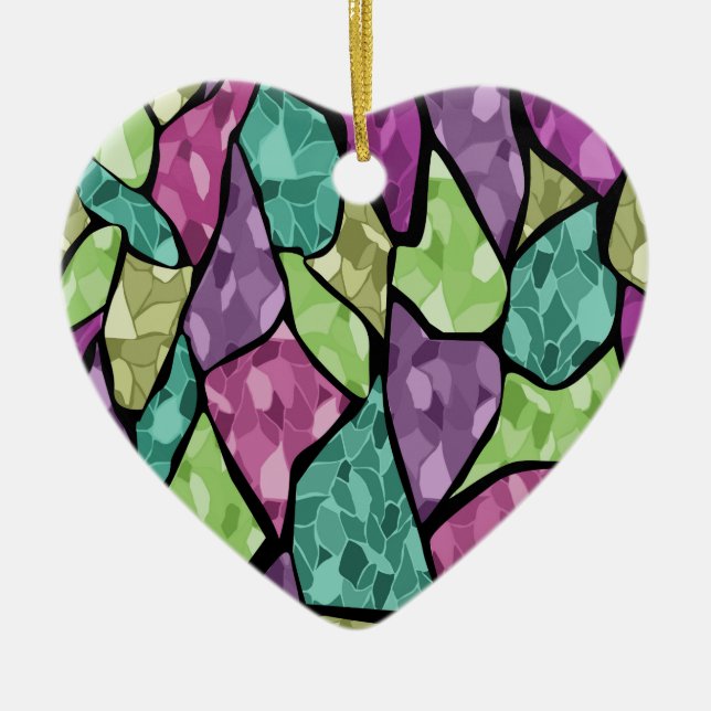 Abstract modern glass mosaic tile pattern bright c ceramic ornament (Front)