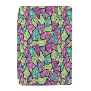 Abstract modern glass mosaic tile pattern bright c iPad mini cover