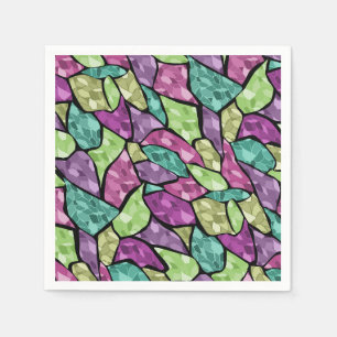 Abstract modern glass mosaic tile pattern bright c napkins