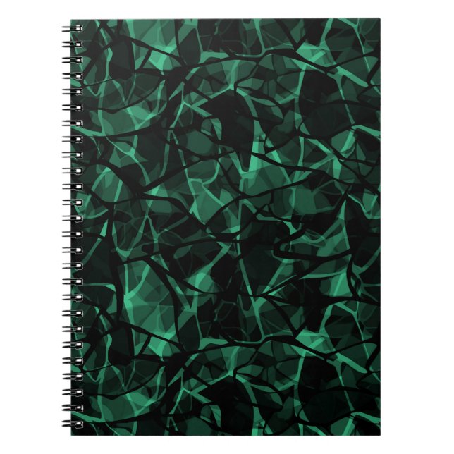 Abstract modern glass mosaic tile pattern bright c notebook (Front)
