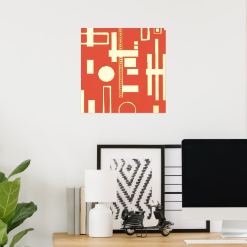 Abstract Modern Gold Shapes  Foil Prints