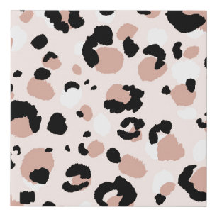 Abstract modern leopard seamless pattern. Animals  Faux Canvas Print