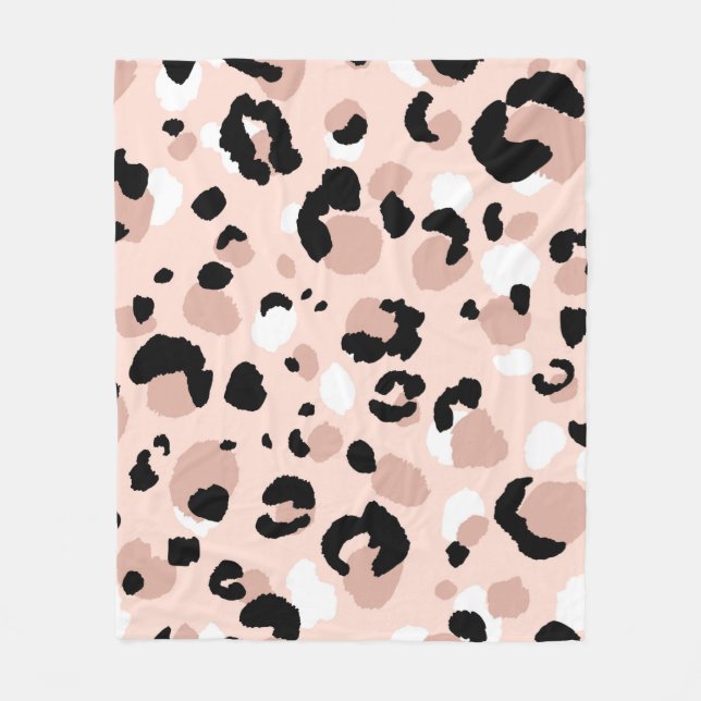 Abstract modern leopard seamless pattern. Animals  Fleece Blanket (Front)