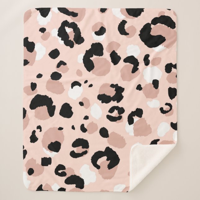 Abstract modern leopard seamless pattern. Animals  Sherpa Blanket (Front)