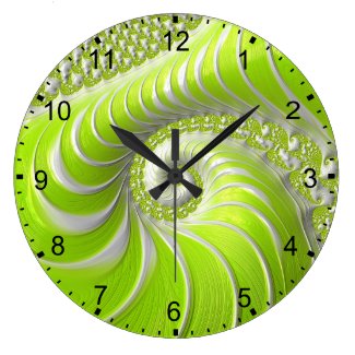 Abstract Modern Lime Green Spiral Fractal