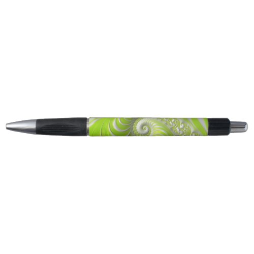 Abstract Modern Lime Green Spiral Fractal Pen