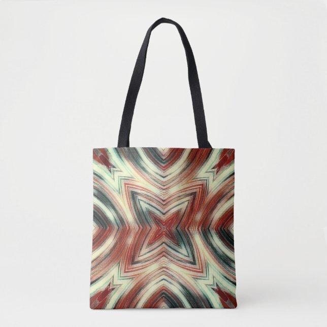 Abstract modern liquid modern liquify waves brown tote bag (Front)