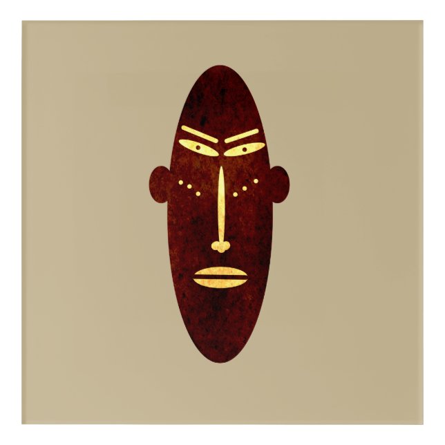 abstract modern mask acrylic print (Front)