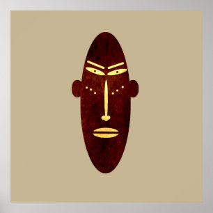 abstract modern mask poster