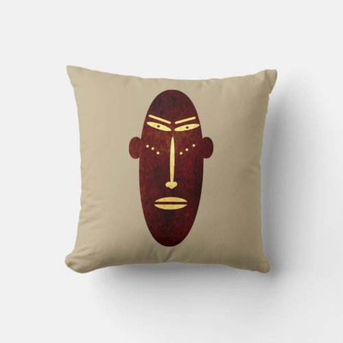 abstract modern mask throw pillow