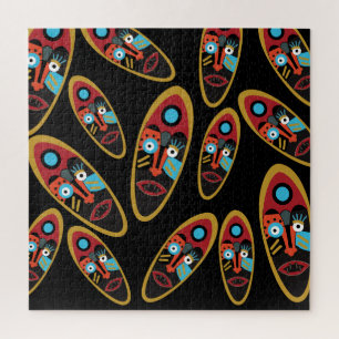 abstract modern masks pattern jigsaw puzzle
