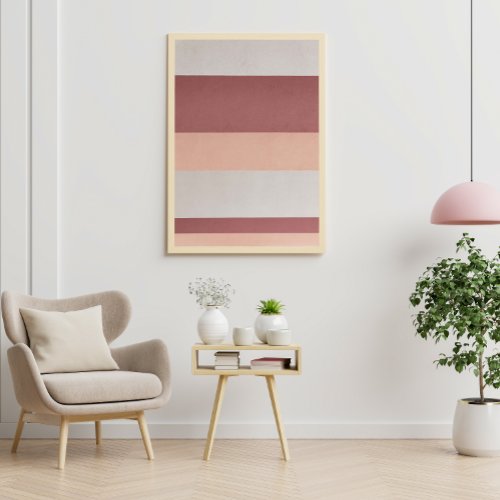 Abstract Modern Minimalist Colorful Pink Poster