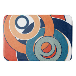 Abstract modern minimalistic art landscape geo bath mat