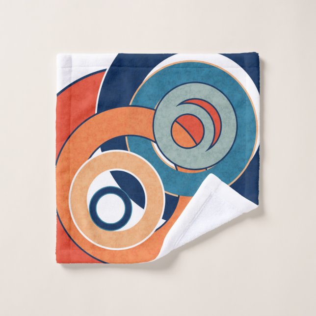 Abstract modern minimalistic art landscape geometr bath towel set (Wash Cloth)