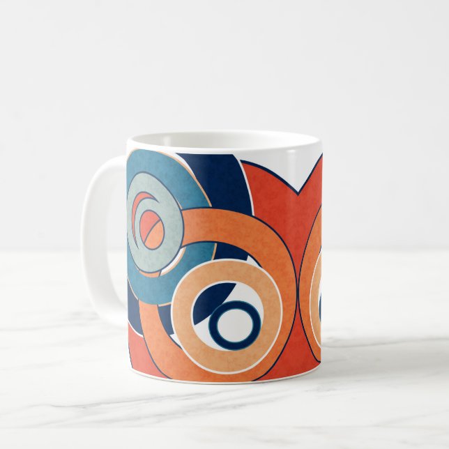 Abstract modern minimalistic art landscape geometr coffee mug (Front Left)