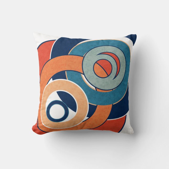 Abstract modern minimalistic art landscape geometr throw pillow (Front)