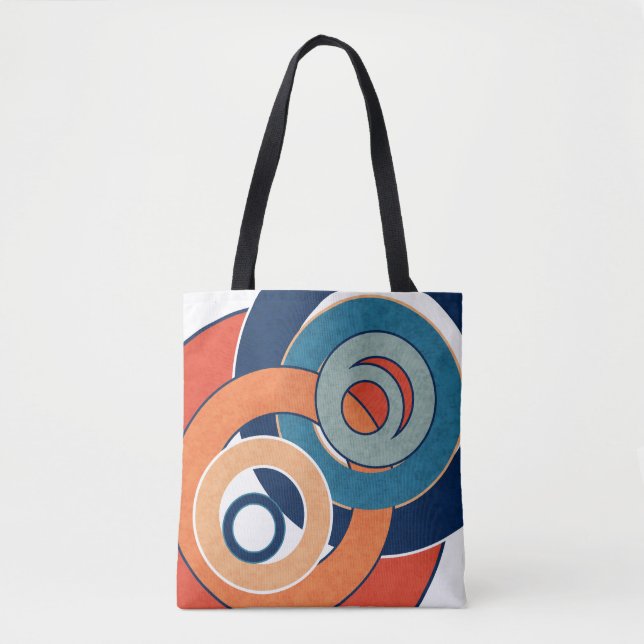 Abstract modern minimalistic art landscape geometr tote bag (Front)