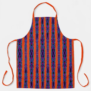 Abstract Modern Mirrored Duel Ribbon Line Art Apron