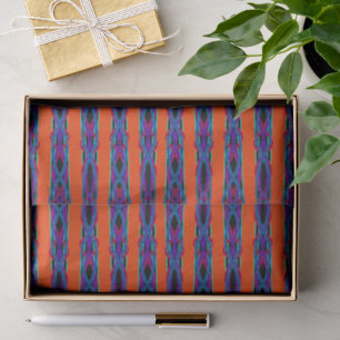 Abstract Modern Mirrored Duel Ribbon Line Art Tissue Paper