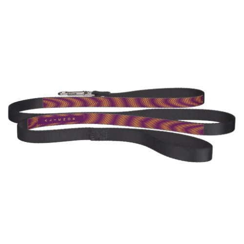Abstract Modern Moir Effect Pattern Add Your Name Pet Leash