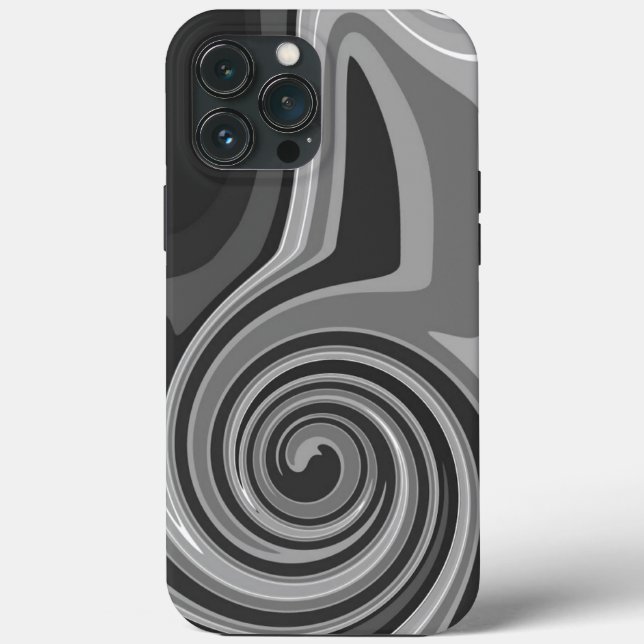 Abstract Modern Monotone Cool Inspirivity Gray Case-Mate iPhone Case (Back)