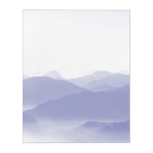 Abstract Modern Mountains Landscape Periwinkle