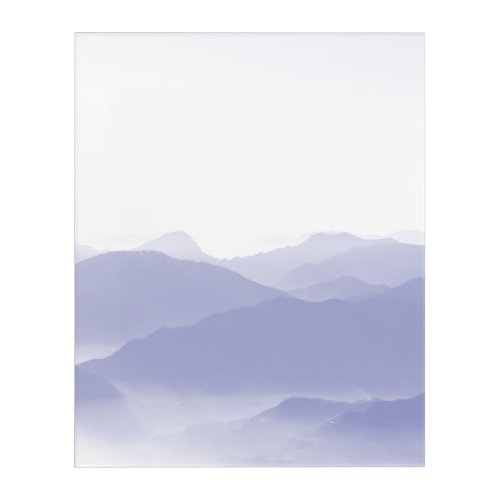 Abstract Modern Mountains Landscape Periwinkle Acrylic Print