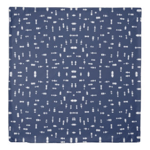 Abstract Modern Navy Blue Shibori Duvet Cover
