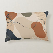 Abstract Modern Organic Shapes Pillow Gift Decor