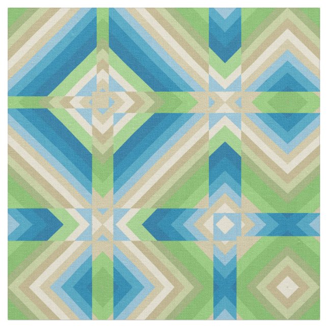 Abstract modern ornamental print ornate design lig fabric (Close Up)