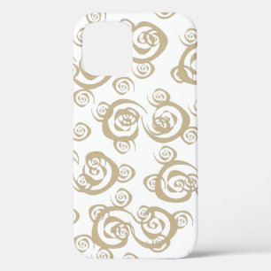 Abstract modern overlapping spirals patterns iPhone 12 case
