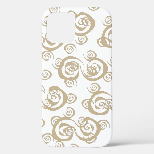 Abstract modern overlapping spirals patterns iPhone 12 case