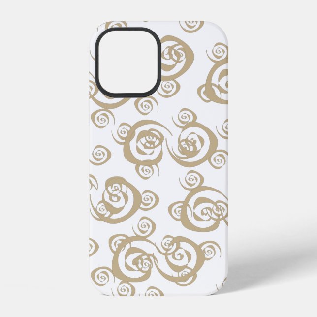 Abstract modern overlapping spirals patterns iphone case (Back)