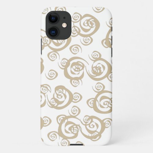 Abstract modern overlapping spirals patterns iPhone 11 case