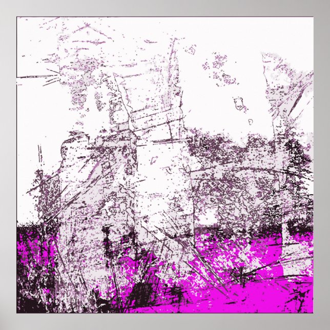 Abstract modern painting background. Illustration. Poster (Front)