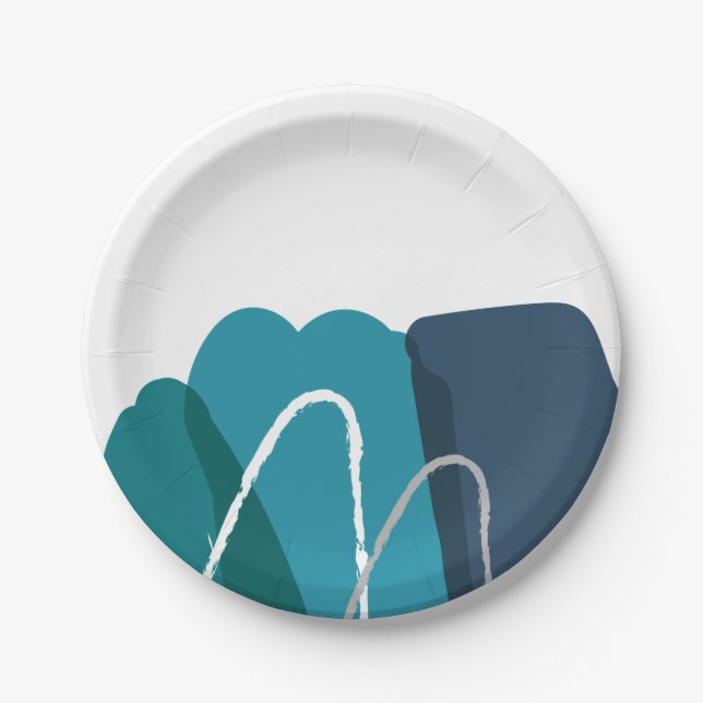 Abstract Modern  Paper Plates (Front)