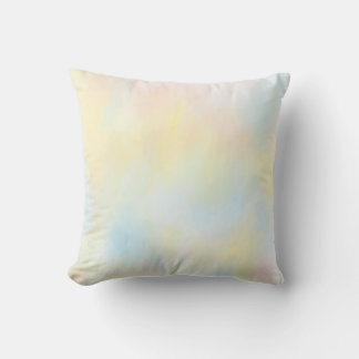 Abstract modern pastel blue yellow pink Throw Pillow