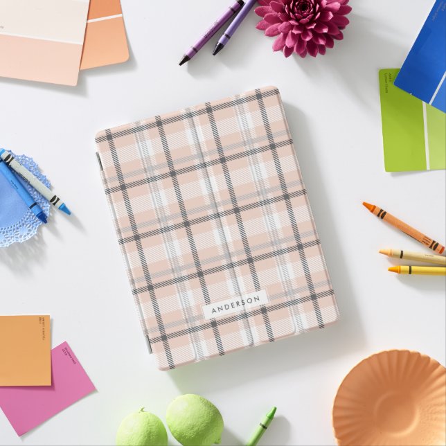 Abstract modern pastel rainbow gradient iPad smart cover (In Situ)