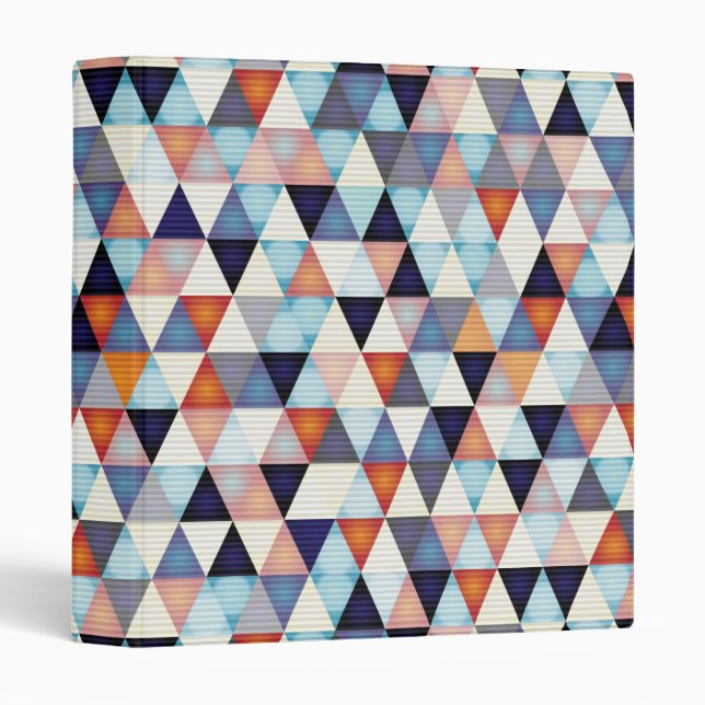 Abstract modern pattern 3 ring binder (Front/Spine)