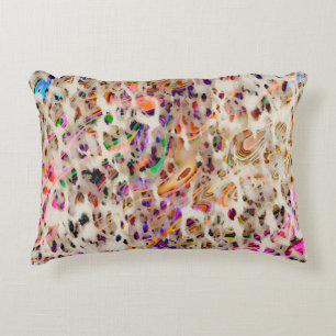 abstract modern pattern design with colorful effec accent pillow