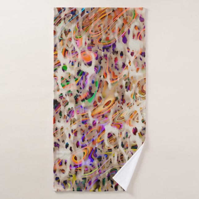 abstract modern pattern design with colorful effec bath towel (Bath Towel)