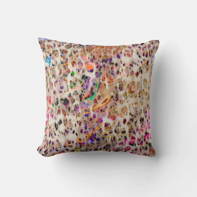 abstract modern pattern design with colorful effec throw pillow (Front)