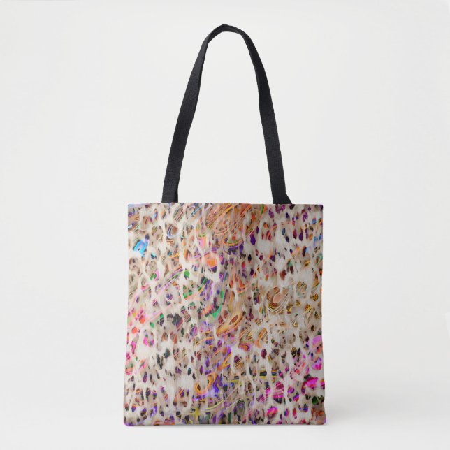 abstract modern pattern design with colorful effec tote bag (Front)