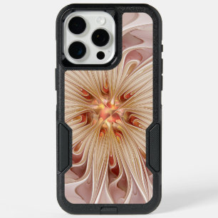 Abstract Modern Peach Pastel Flower Fractal Art iPhone 15 Pro Max Case