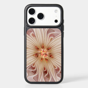 Abstract Modern Peach Pastel Flower Fractal Art iPhone 17 Pro Max Case