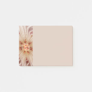 Abstract Modern Peach Pastel Flower Fractal Art Post-it Notes