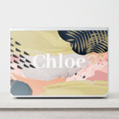 Abstract Modern Pink x Gold x Navy Tropical HP Laptop Skin (Front)