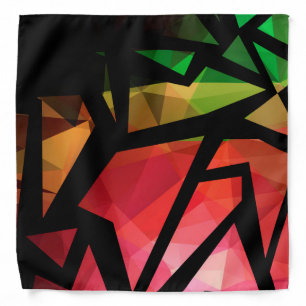Abstract modern polygonal graffiti geometric dark bandana